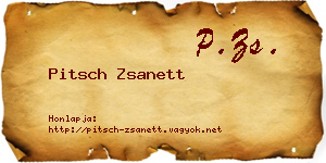 Pitsch Zsanett névjegykártya